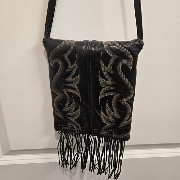 Retro Cowboy Boot Bag with Fringe - Picture 4 of 5